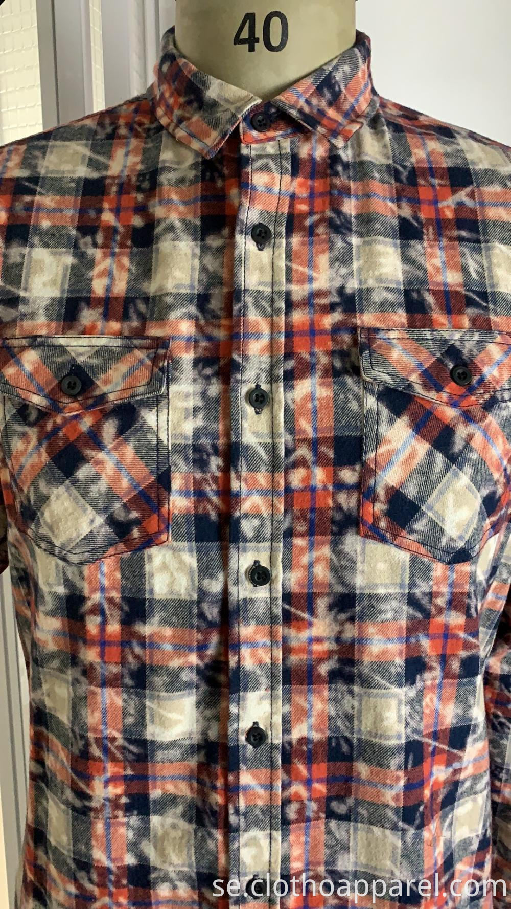 Men's 100% Cotton Double-Pocket Flannel Shirt